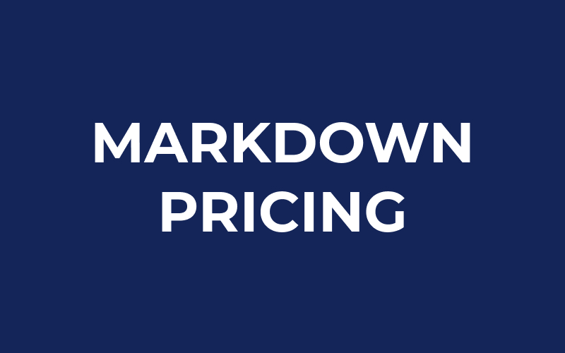 Markdown pricing