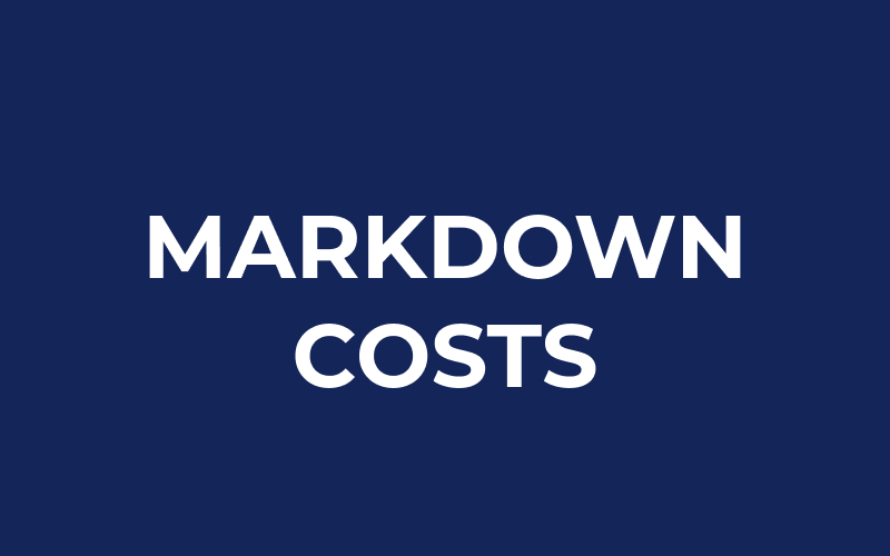 Markdown costs