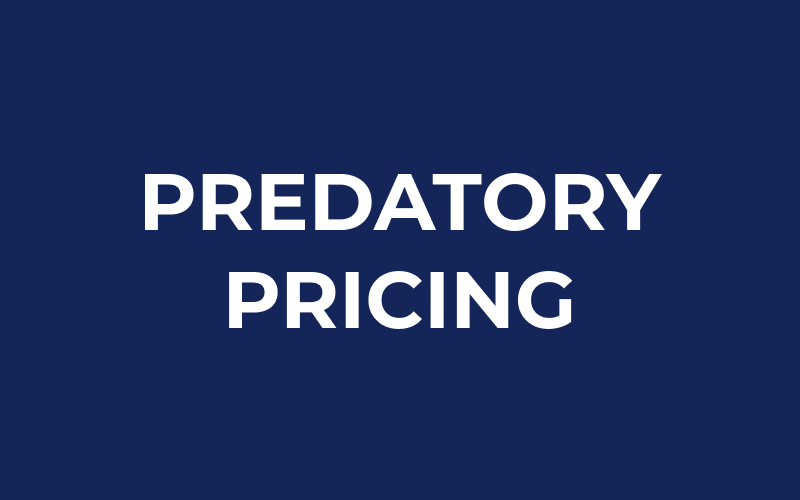 What is predatory pricing?