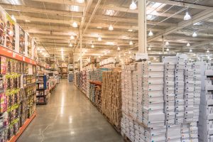 Excess inventory in a warehouse