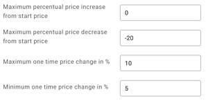 Markdown Pricing Campaign price adjustments